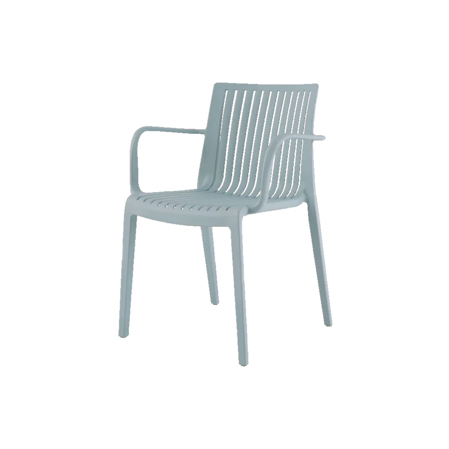 Silla para exterior de plástico ER-7203A Milos con Descansabrazos