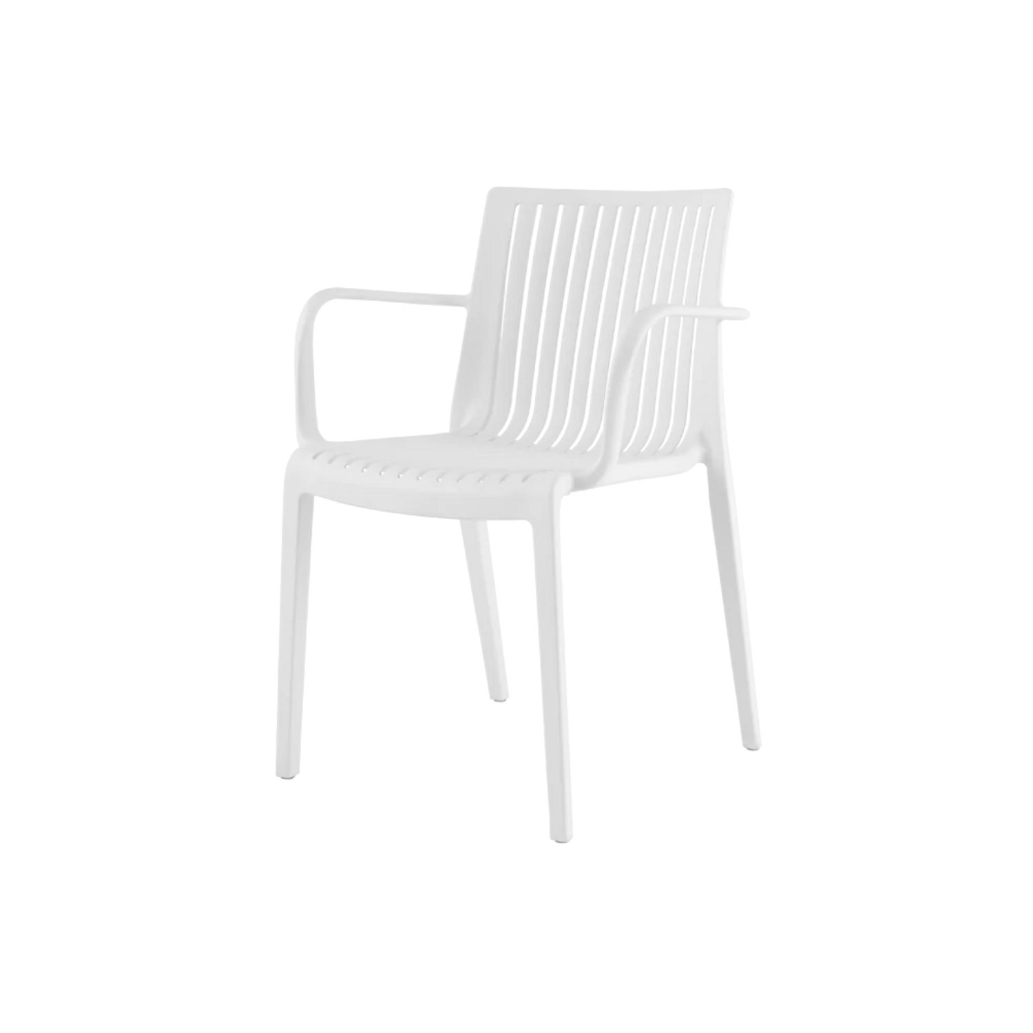 Silla para exterior de plástico ER-7203A Milos con Descansabrazos