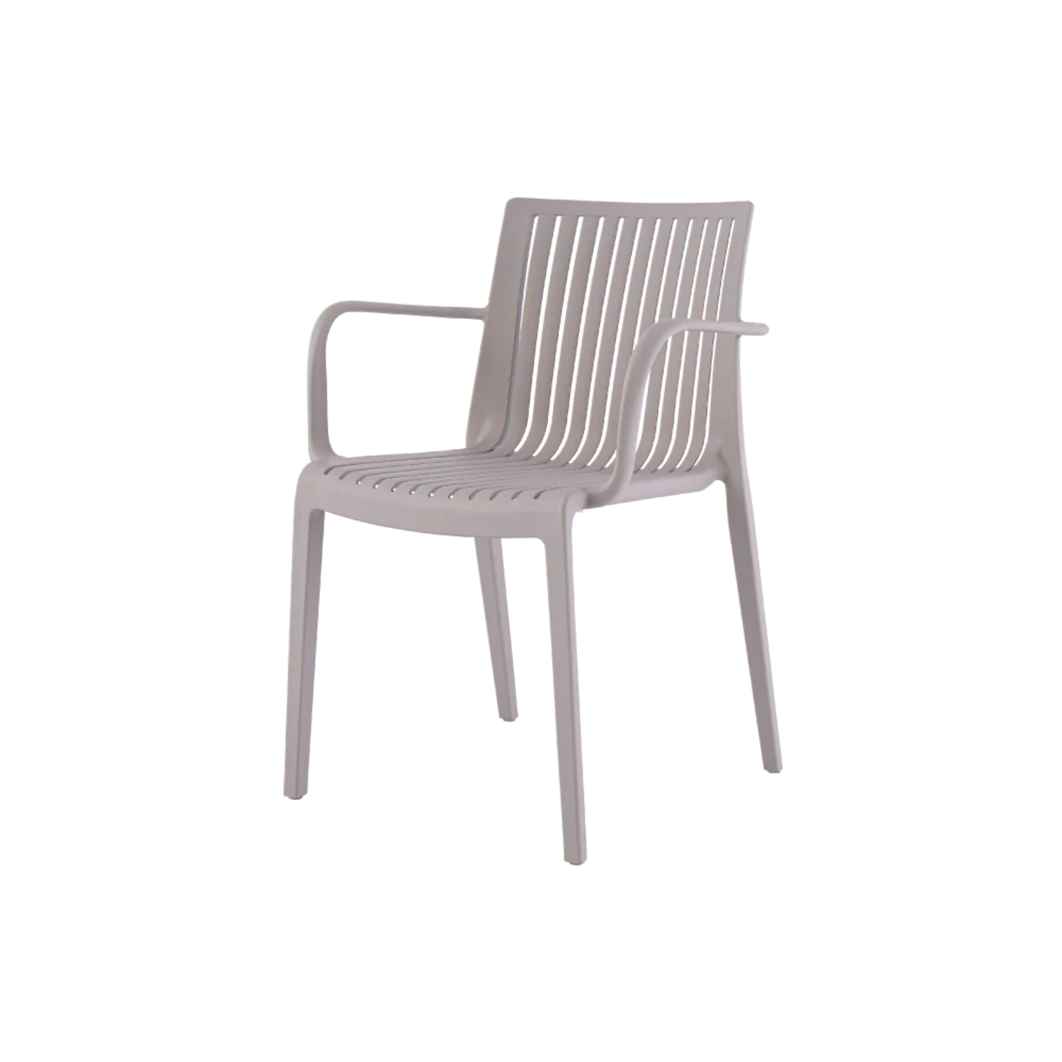 Silla para exterior de plástico ER-7203A Milos con Descansabrazos